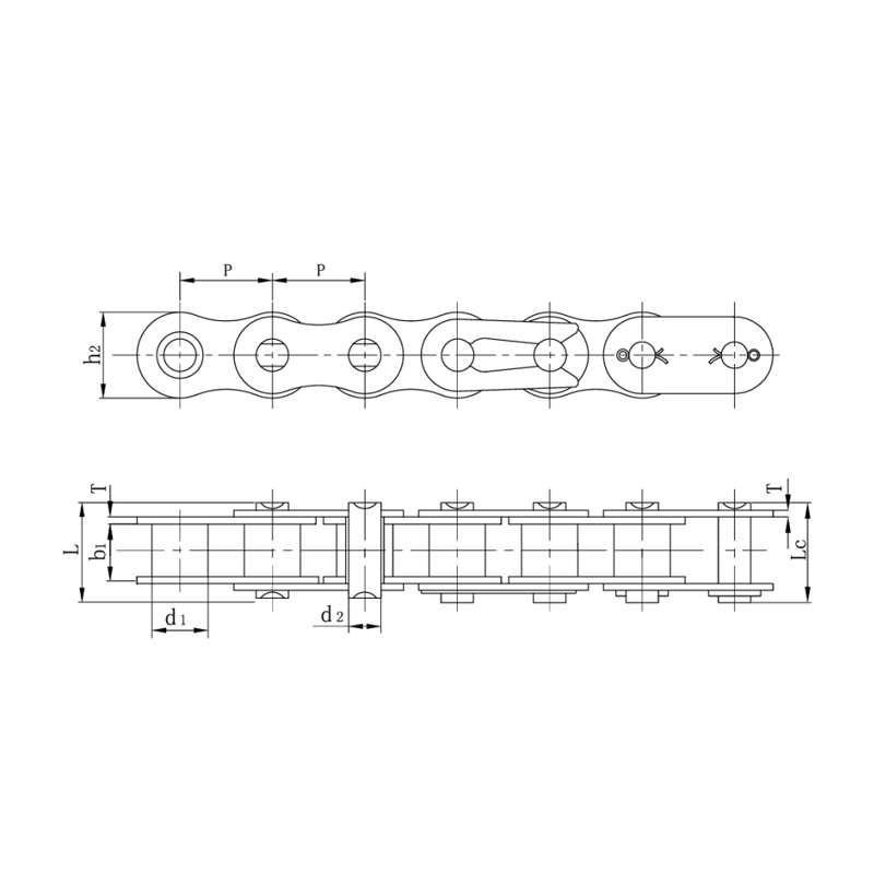 โซ่แบบลูกกลิ้งชนิดซีรีย์สำหรับงานหนัก