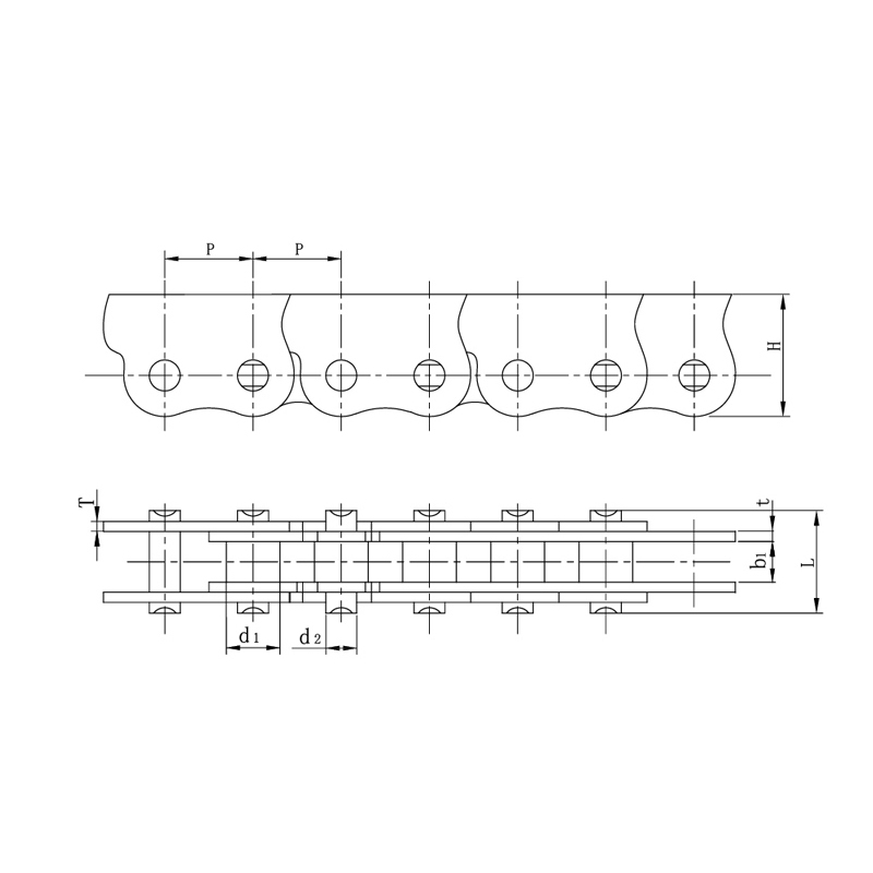 โซ่กันคันธนูด้านข้างที่ทนทานต่อริ้วรอยสำหรับประตูและหน้าต่างอัตโนมัติ