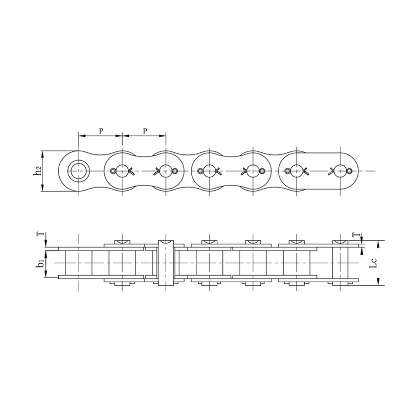 โซ่แบบลูกกลิ้งชนิด cottered สำหรับงานหนัก